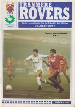 Tranmere Rovers v Grimsby Town Match Programme 1991-12-28
